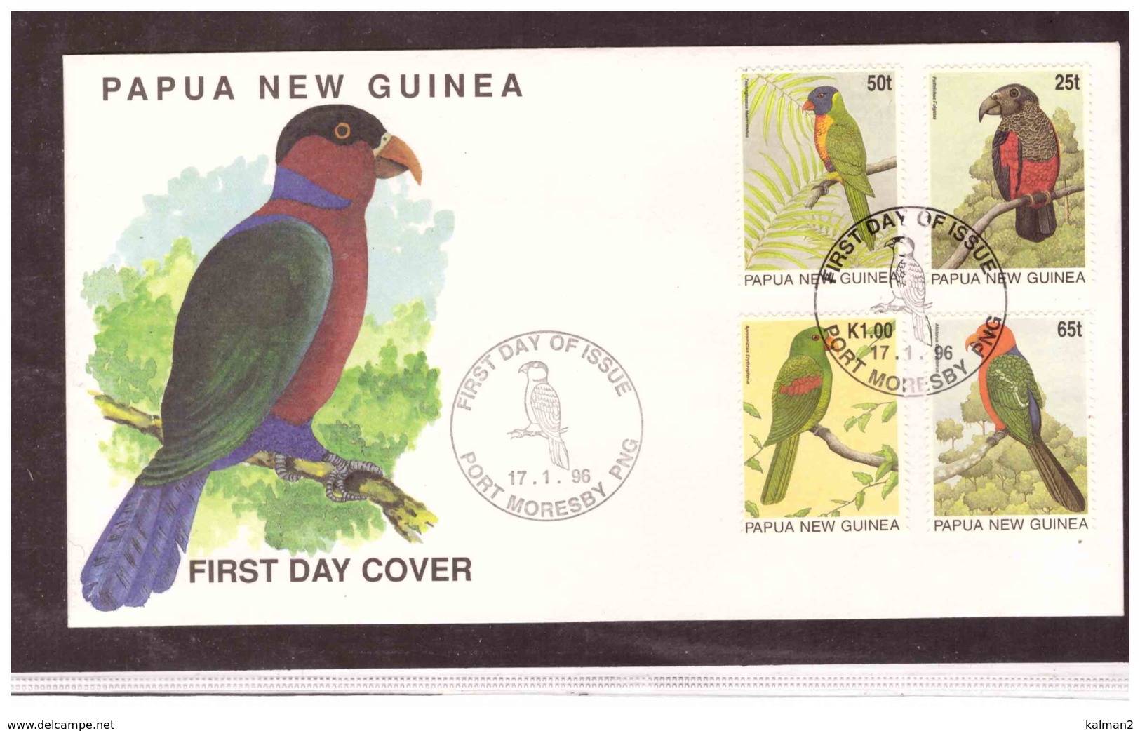 TEM6294   -   PORT MORESBY  17.1.1996/   FDC  Y&T. Nr.  750/753  ( Mi. 767/770) - Papua Nuova Guinea