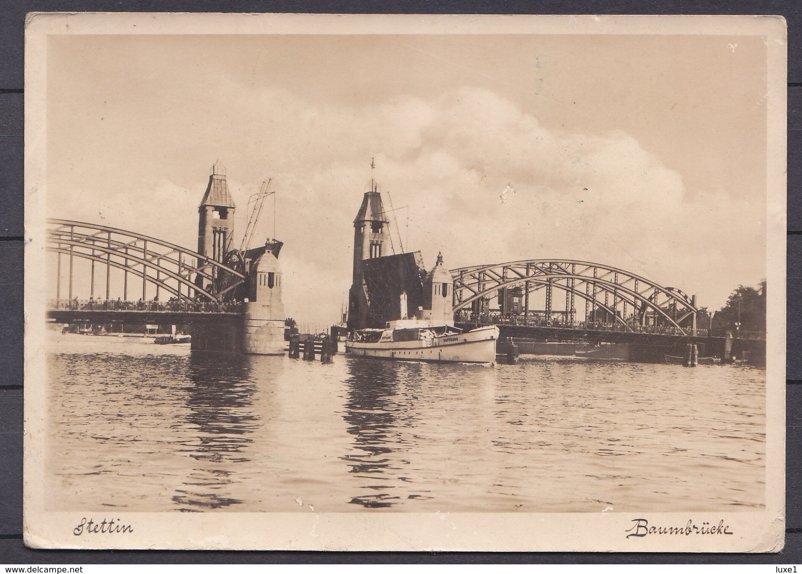 POLAND , STETTIN  ,   SHIP  HOFFNUNG  ,  OLD  POSTCARD - Pologne