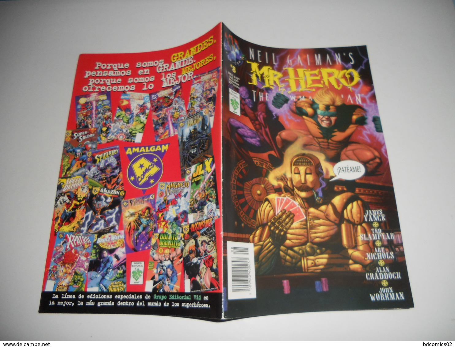 Neil Gaiman's Mr. Hero - The Newmatic Man (1995 Series) N°8 In NM. Tekno Comics  EN V O - Marvel