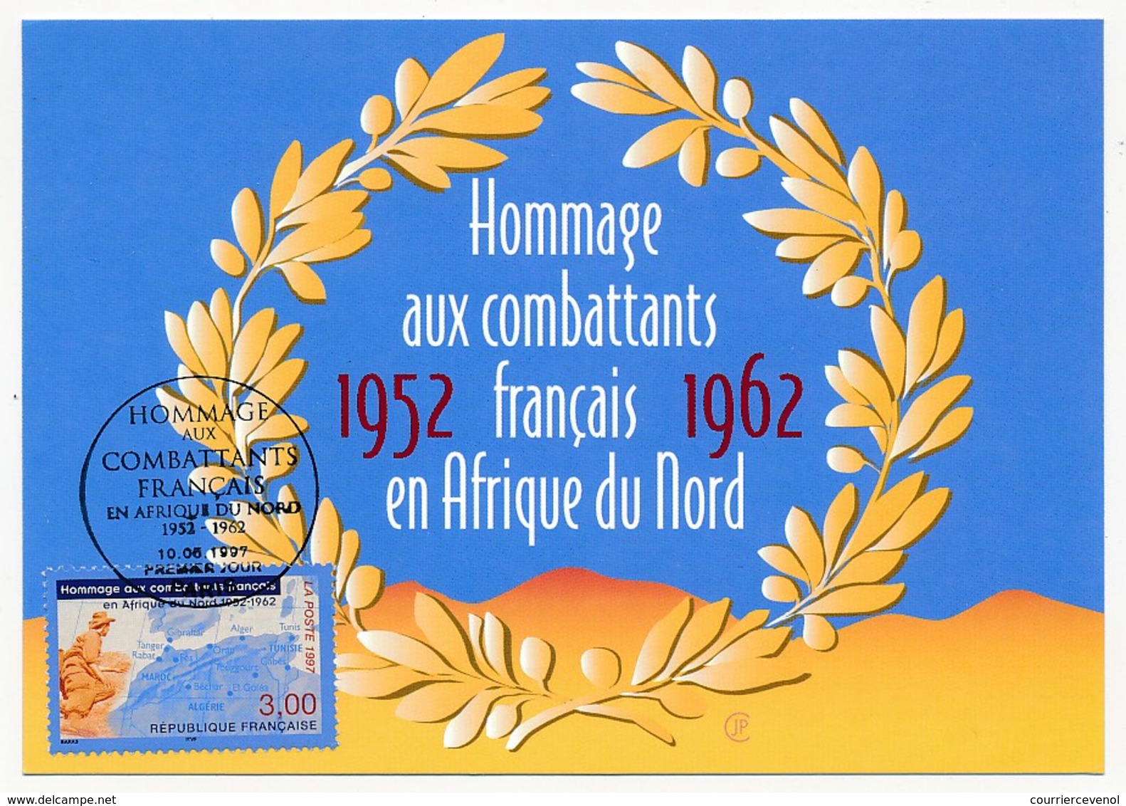 FRANCE - Carte Maximum - Hommage Aux Combattants Français D'Afrique Du Nord - Paris - 10 Juin 1997 - 1990-1999