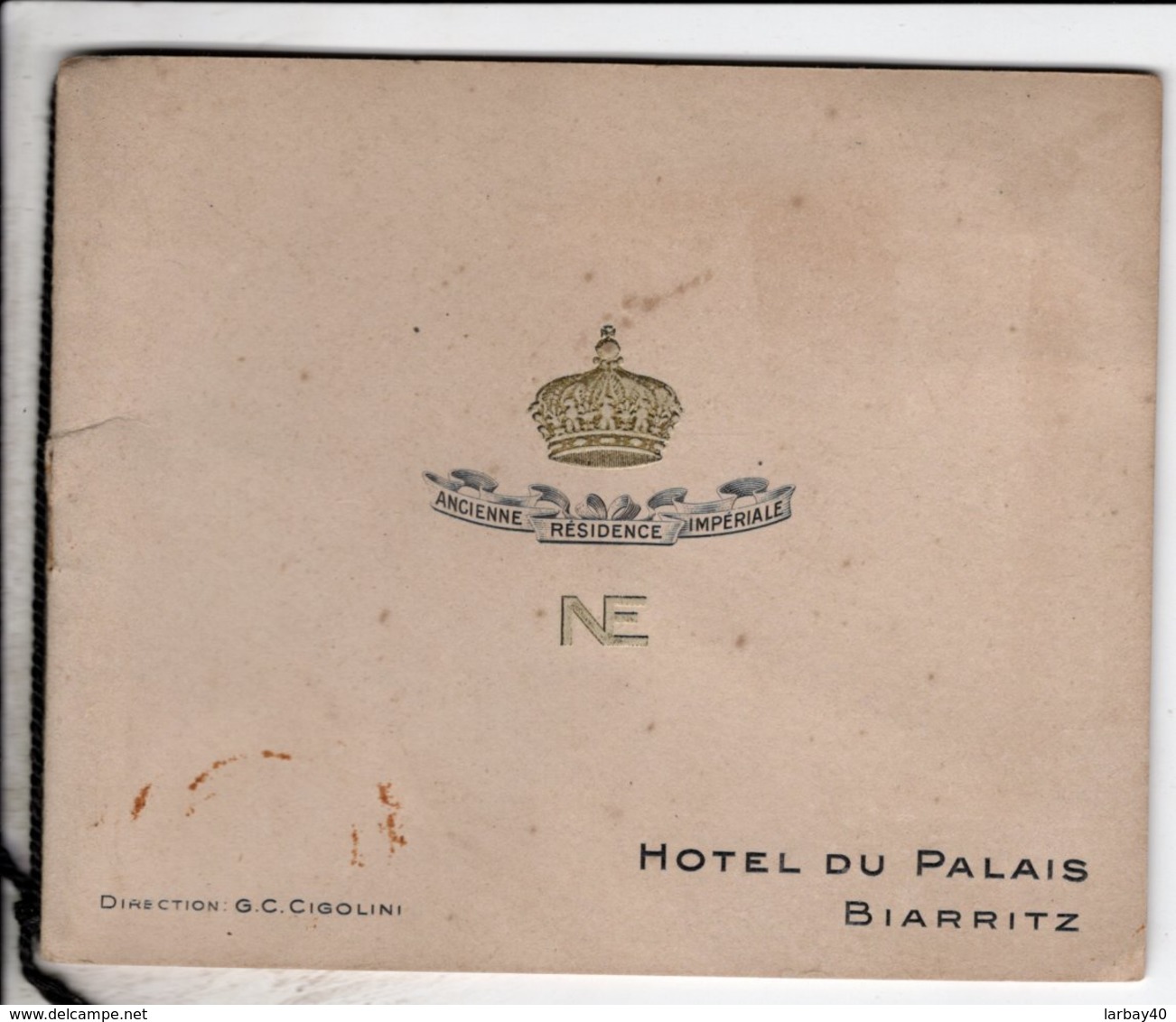 Biarritz Hotel Du Palais Direction Cigolini Ancienne Residence Imperiale Cliche Nadar Bourgeade Paris - Dépliants Touristiques