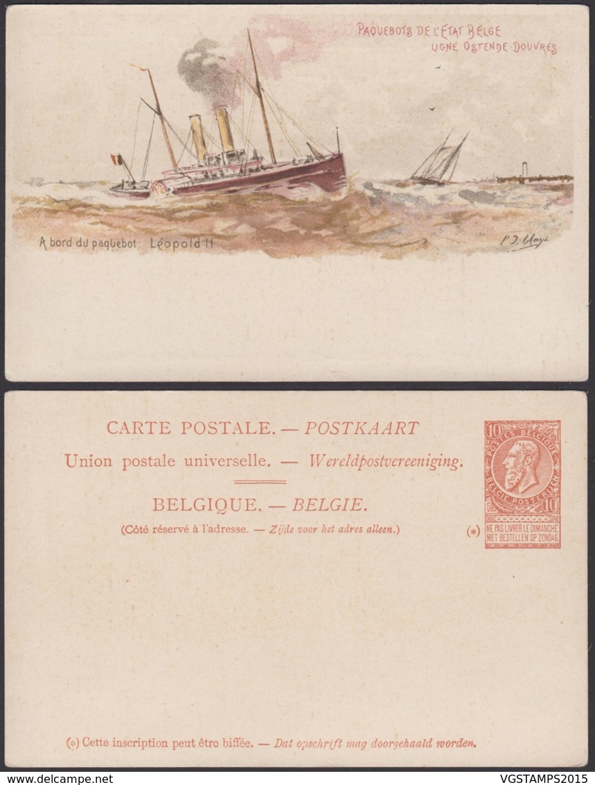 Belgique 1910- EP 10C Brun - Carte Paquebot : Léopold II  (6G23184) DC0912 - Liner Cards