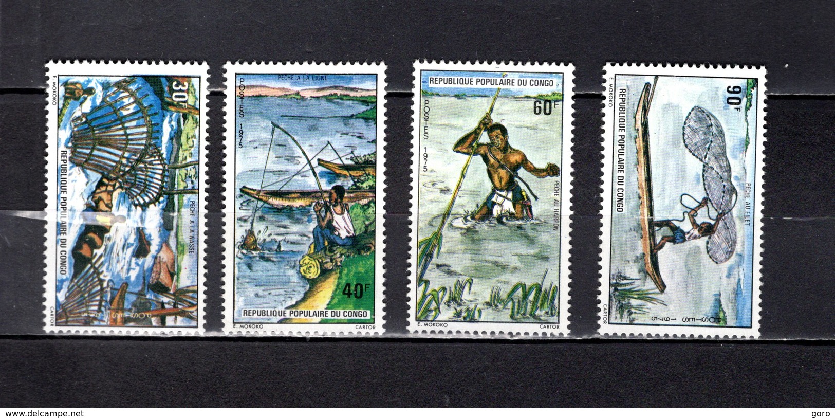 Congo   1975 .  Y&T  Nº   383/386   *   Sin Goma - Nuevas/fijasellos