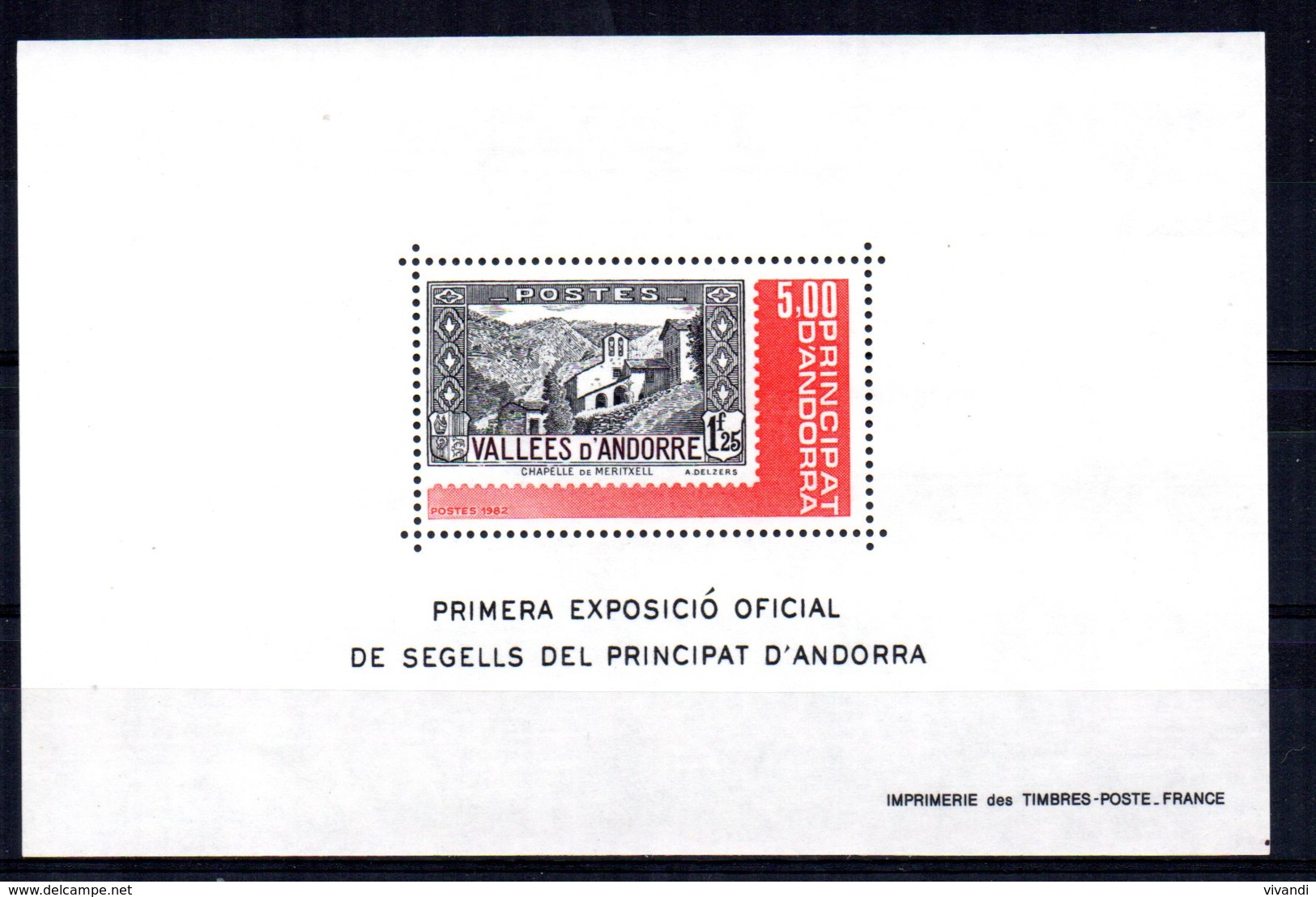 Andorra - 1982 - 1st Official Exhibition Of Andorran Stamps Miniature Sheet - MNH - Neufs