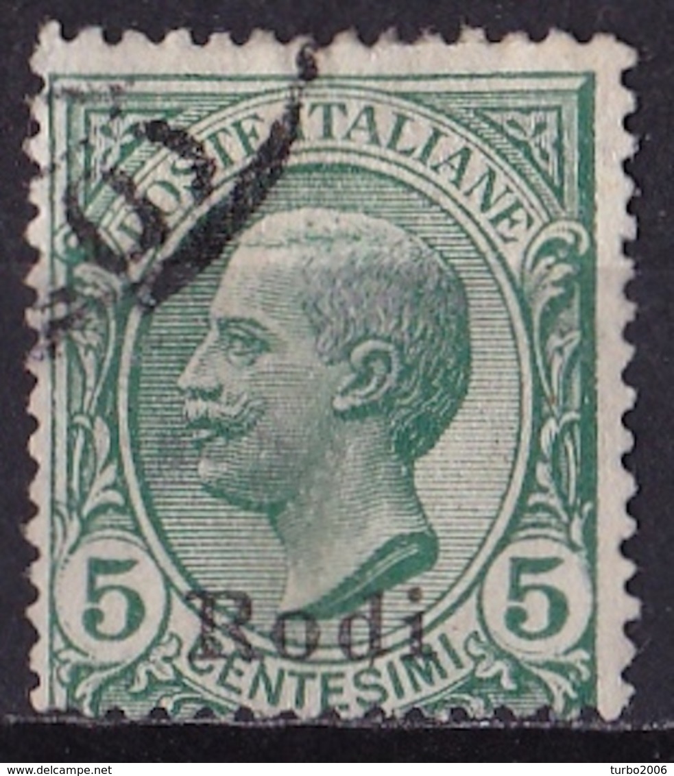 DODECANESE 1912 Stamp Of Italy 5 Ct. Green With Black Overprint RODI  Vl. 2 - Dodekanisos