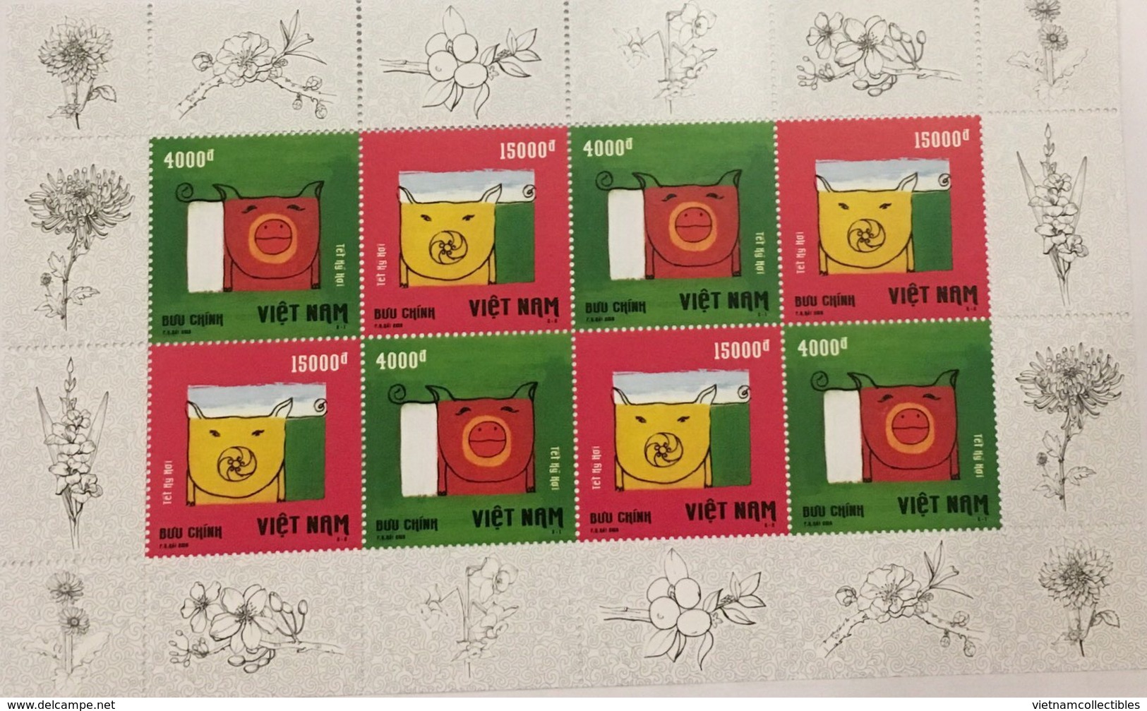 Vietnam Viet Nam MNH Perf Sheetlet 2018 : NEW YEAR OF PIG 2019 - Sent By Other FDC - Vietnam