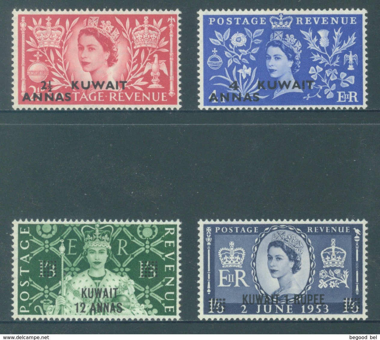 KUWAIT - MLH/* . - 1953 -  ELIZABETH II CORONATION - Yv 110-113 -  Lot 18433 - Koweït