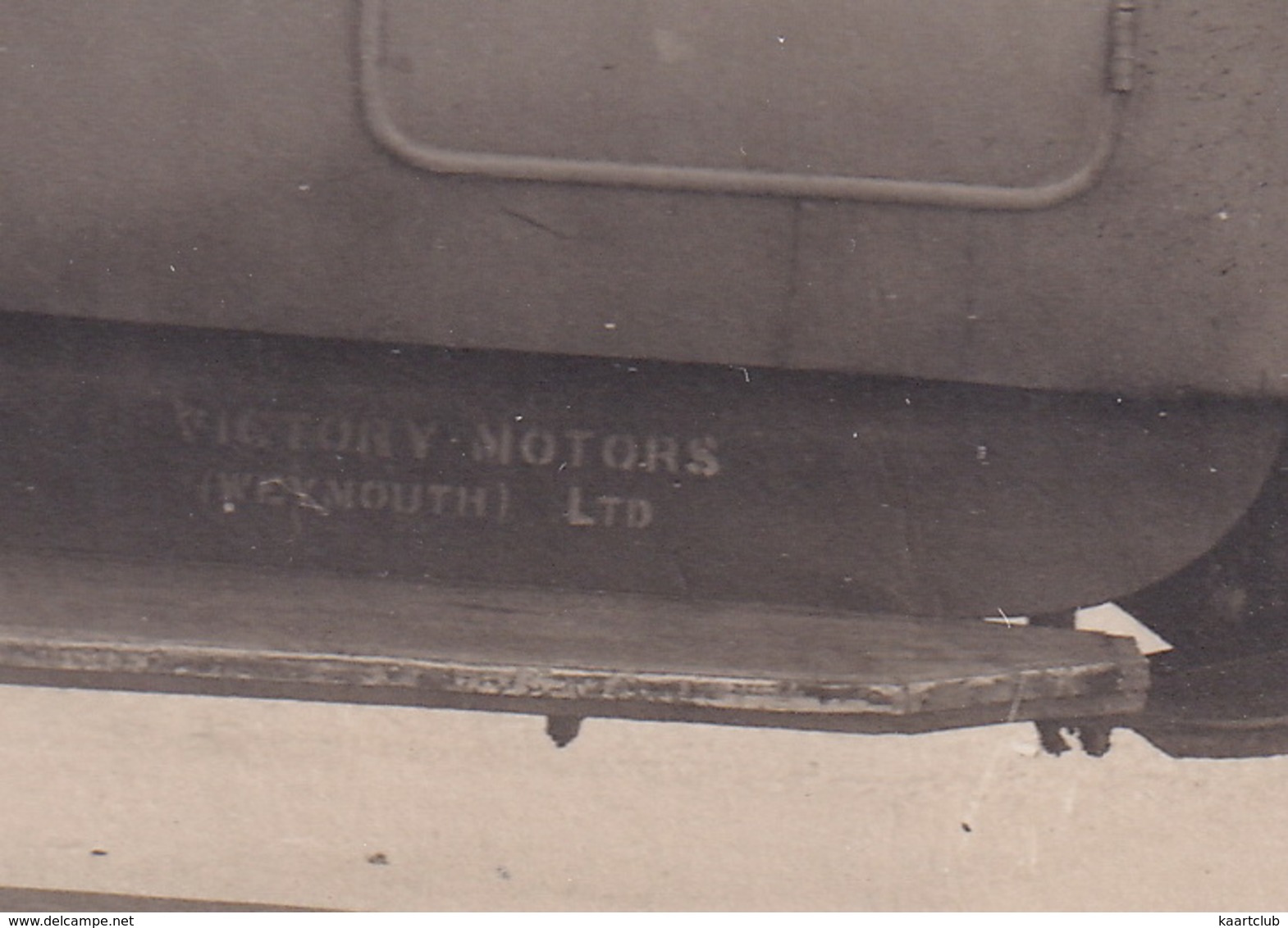 A WEYMOUTH 'VICTORY MOTORS Ltd.' CHARABANC - 'Cabin-Royal' Tobacconists & Confectioners Building - PKW