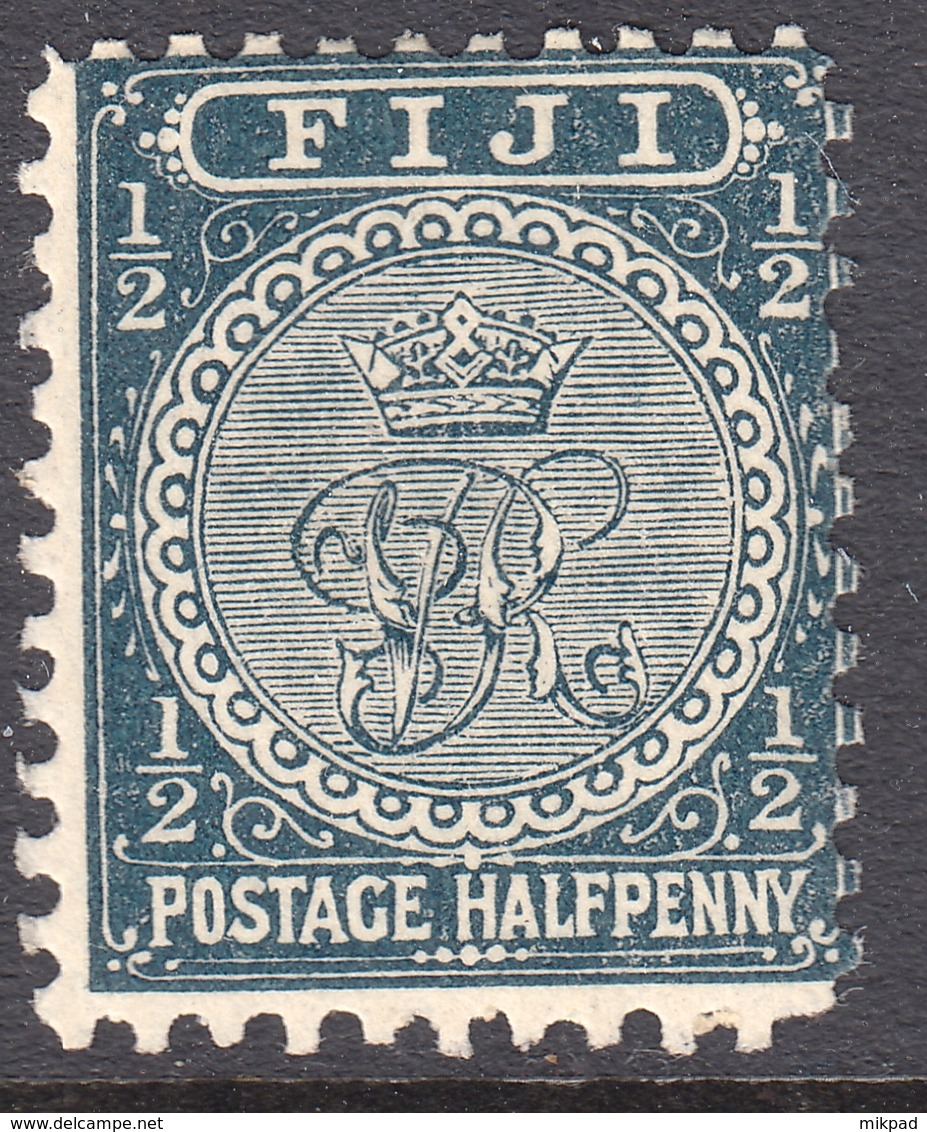 Fiji 1896 1/2d P11 Slate-grey SG86 - Mint - Fiji (...-1970)