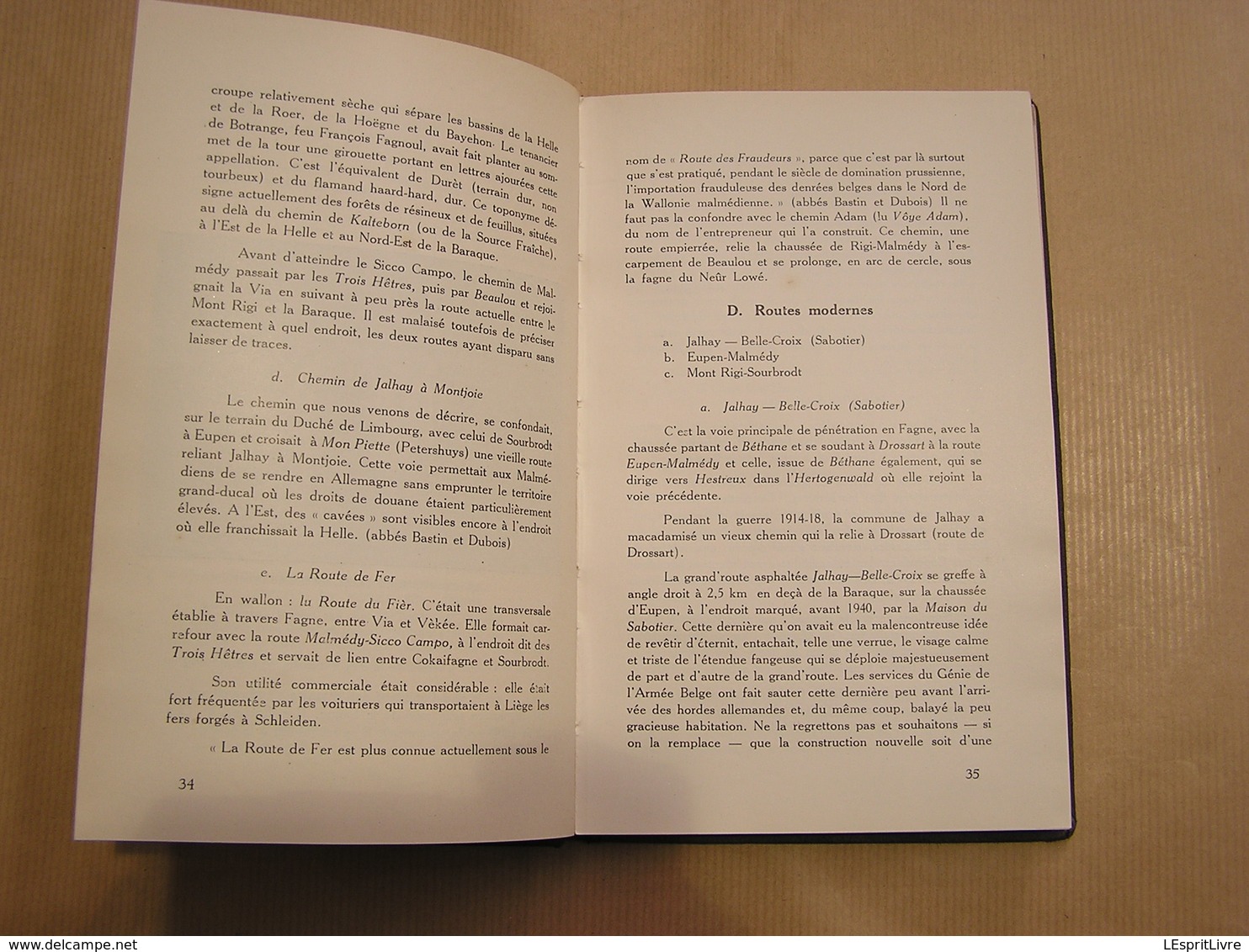 GUIDE DE LA FAGNE Freyens 1947 Régionalisme Nature Eupen Malmédy Jalhay Botrange Gileppe Hautes Fagnes Neu Hattlich