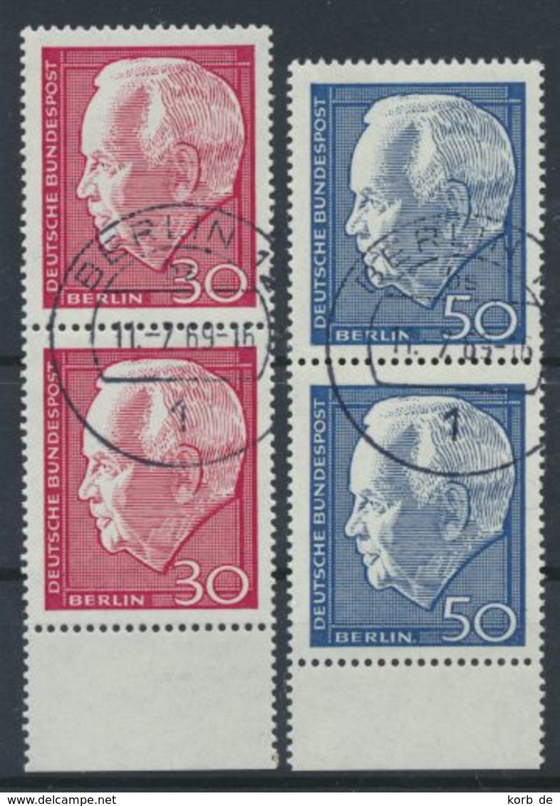 Berlin 1967 / MiNr.   314 – 315  Senkrechte Paare  Unterrand    O / Used  (f2091) - Gebraucht