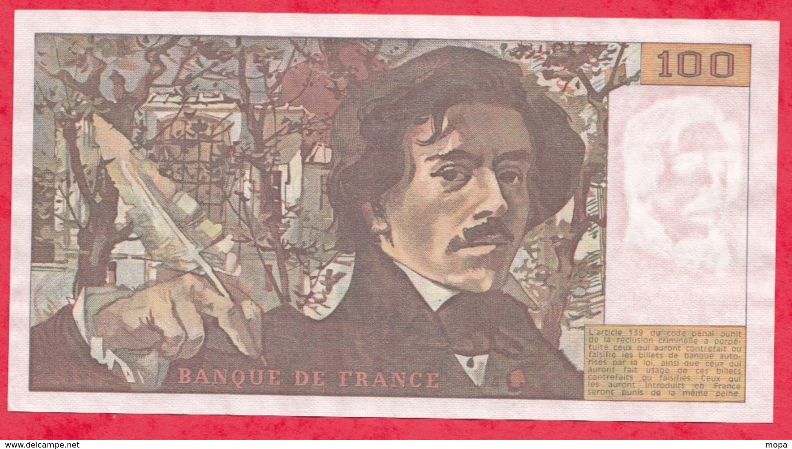 100 Francs "Delacroix" 1980---AU/SPL---Série X.24--AUCUN TROU D EPINGLE - 100 F 1978-1995 ''Delacroix''