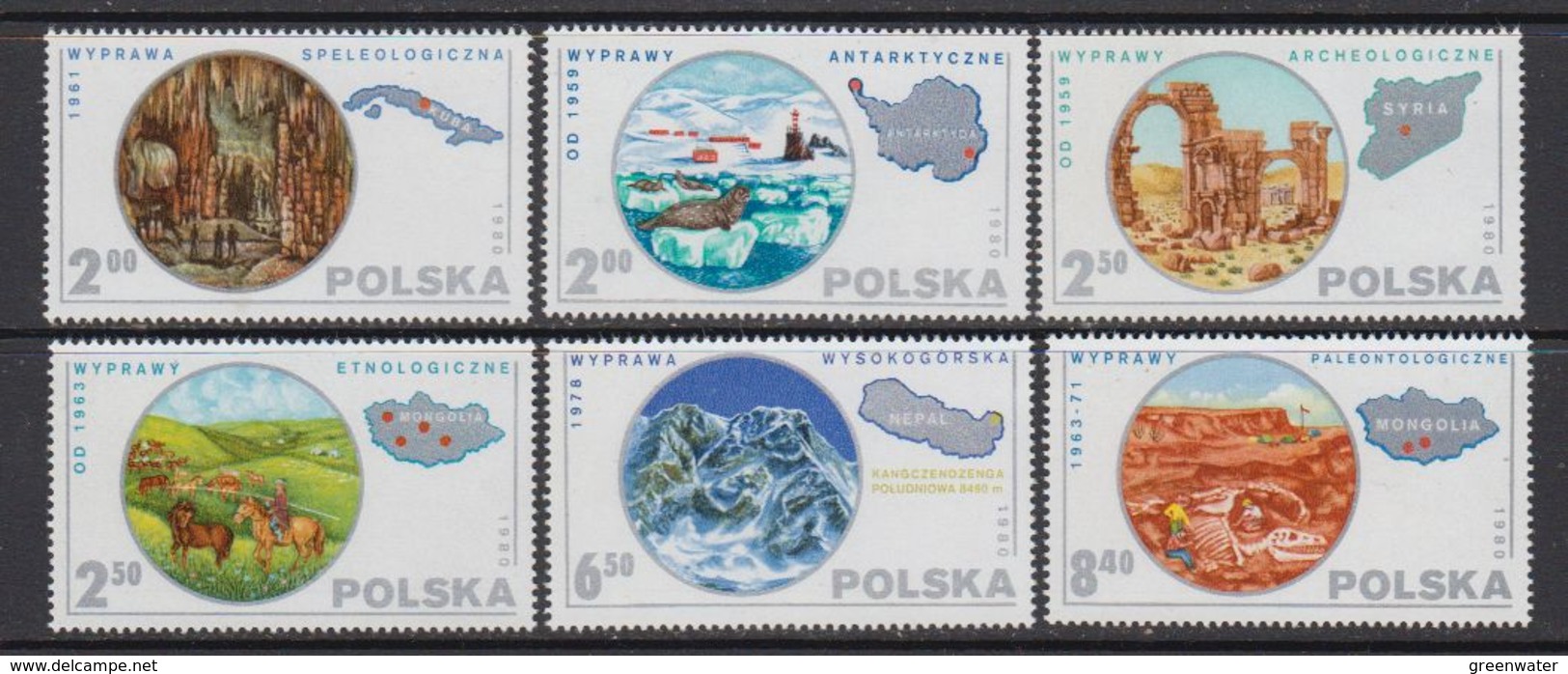 Poland 1980 Polish Scientific Expeditions 6v ** Mnh (41428) - Unused Stamps