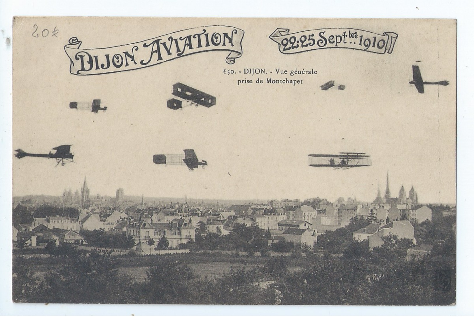 Cpa - 21 -   - Dijon  -  Aviation  1910 - Dijon