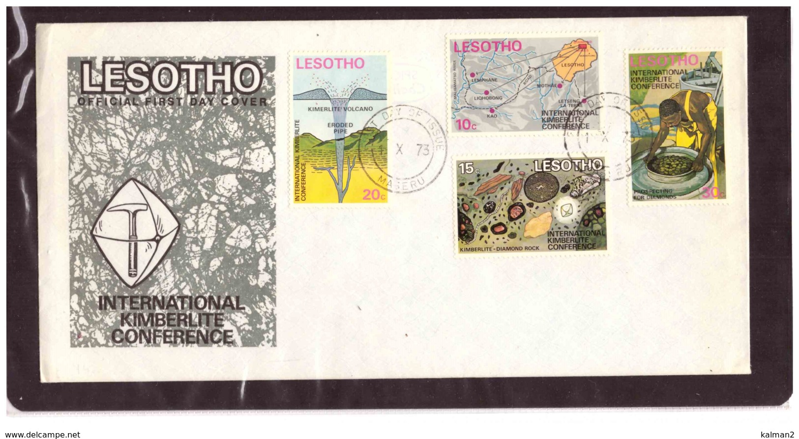 97  -    LESOTHO     /   FDC  Y&T. Nr.   249/252 - Minerali