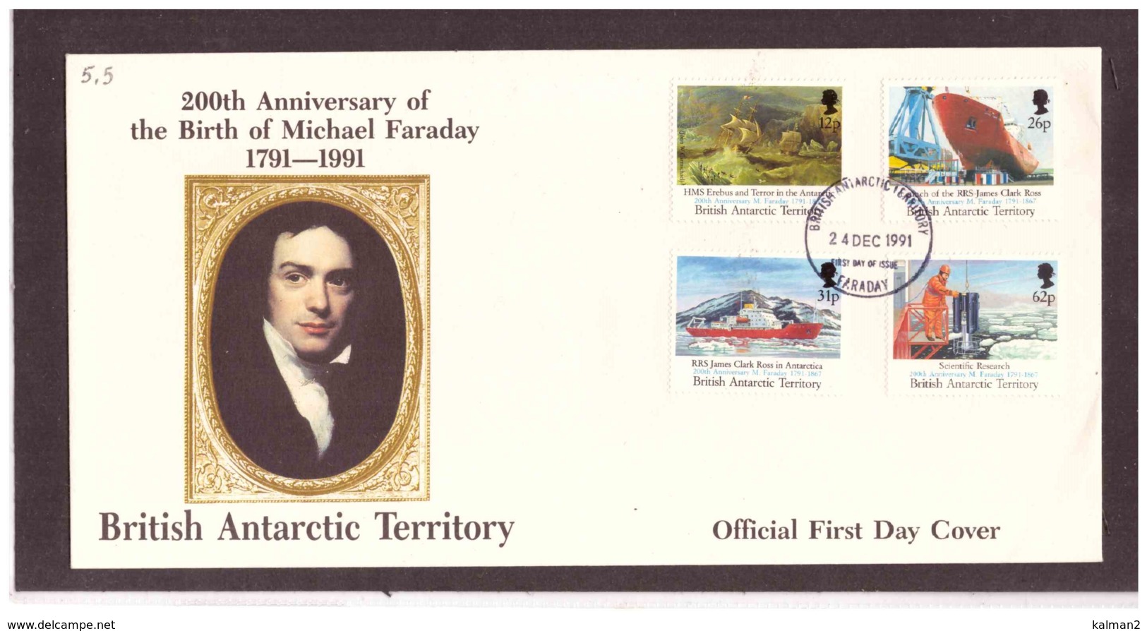 141      -    BRITISH ANTARTIC TERRITORY        /   FDC  Y&T. Nr.   205/208 - FDC