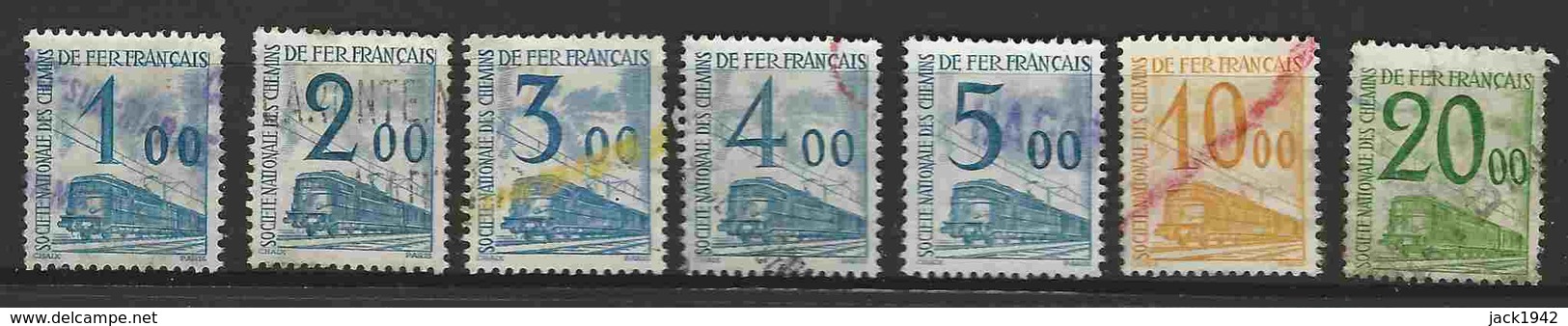 Timbres Petits Colis N° 41 à 47 (7 Valeurs En Francs) - Used