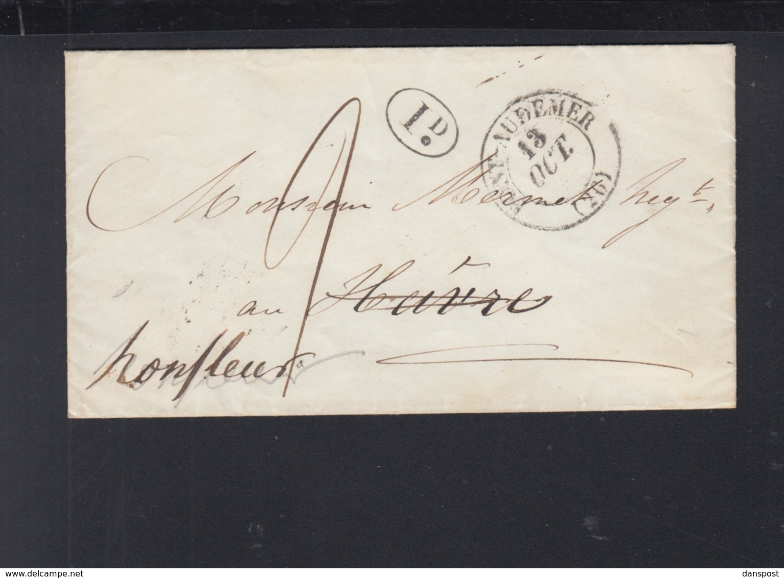 France Lettre 1845 Pont-Audemer Pour Le Havre - 1801-1848: Vorläufer XIX