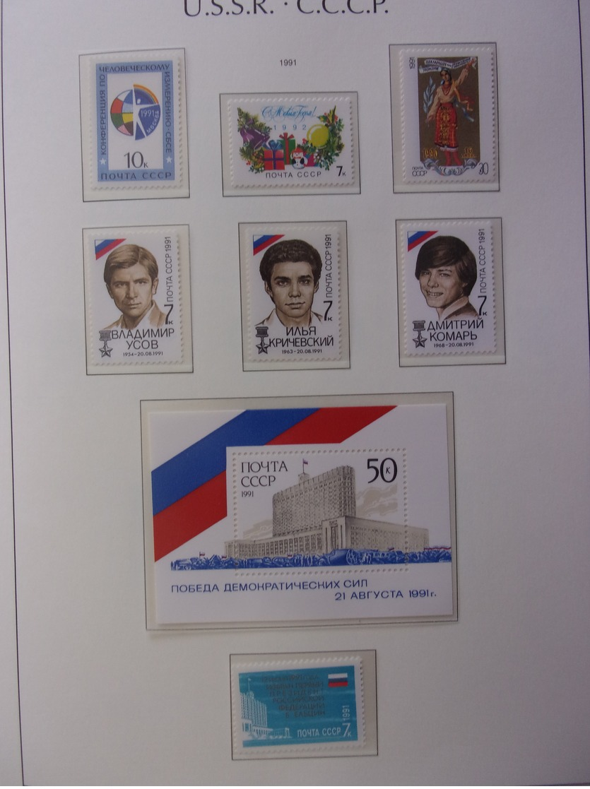 SOVJET UNIE RUSSIA COLLECTION 1989/95 COMPLETE NEUF** DANS LEUCHTTURM