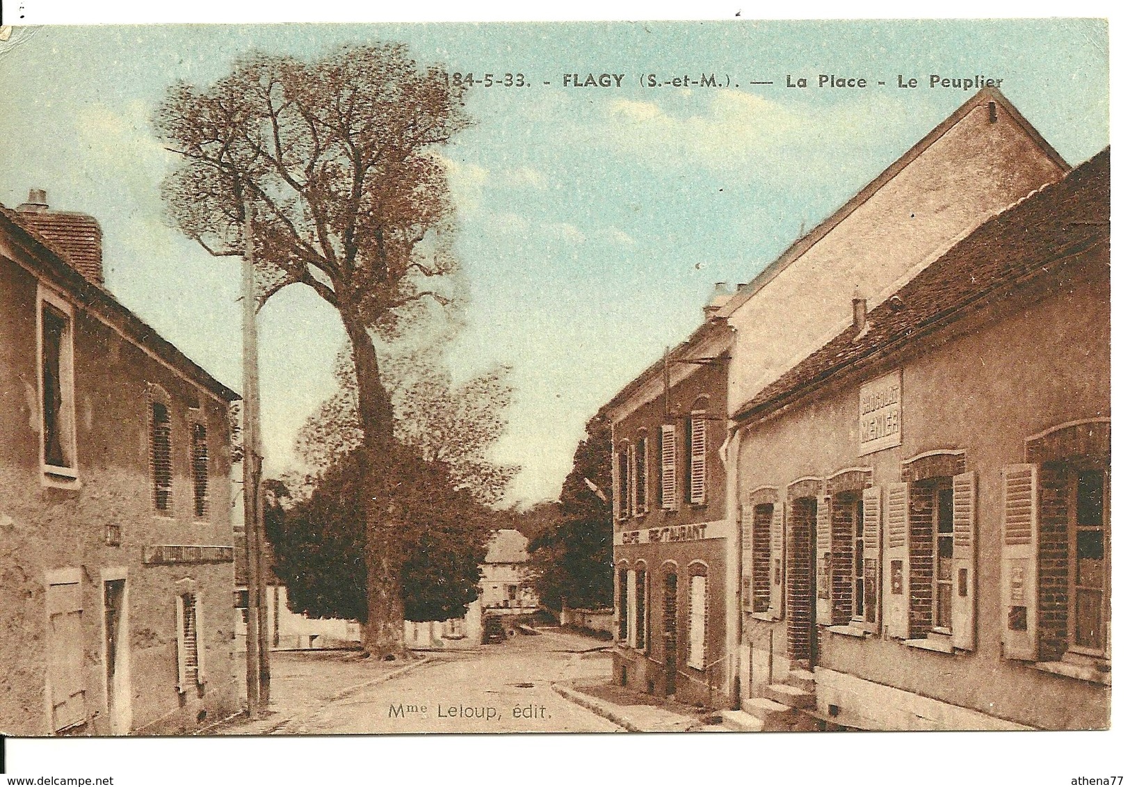 77 - FLAGY / LA PLACE - LE PEUPLIER (ARBRE) - Autres & Non Classés