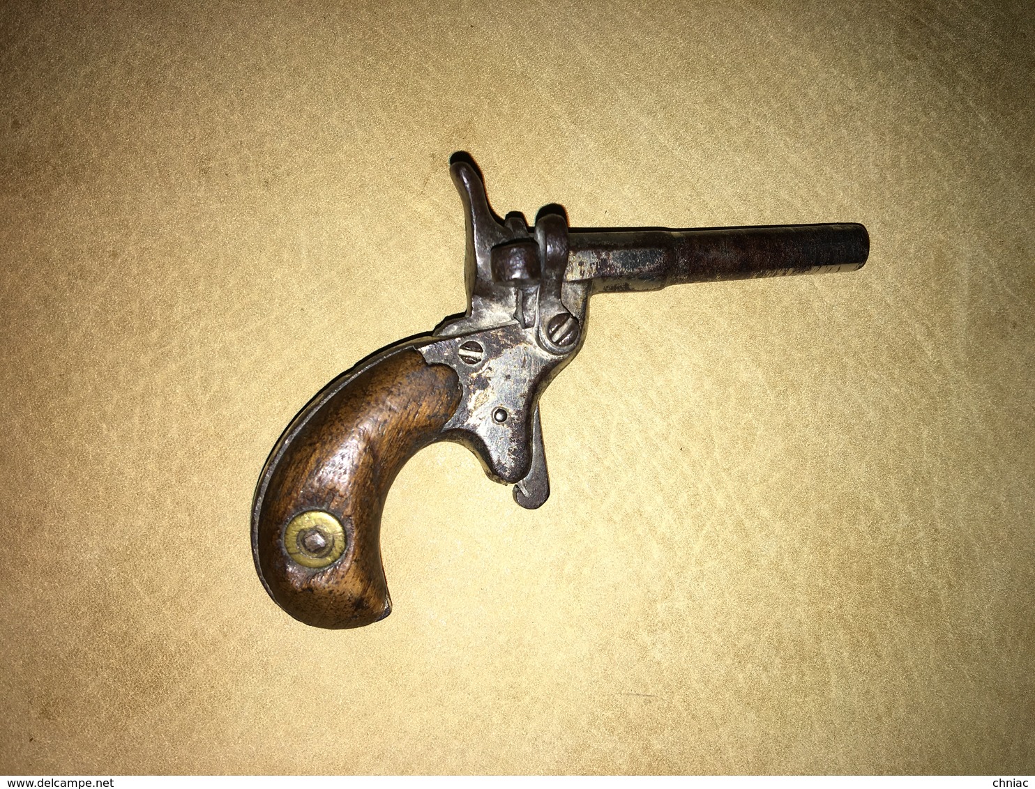 RARE ANCIEN PETIT PISTOLET DE CYCLISTE A UN COUP BIEN COMPLET A NETTOYER - Armes Neutralisées