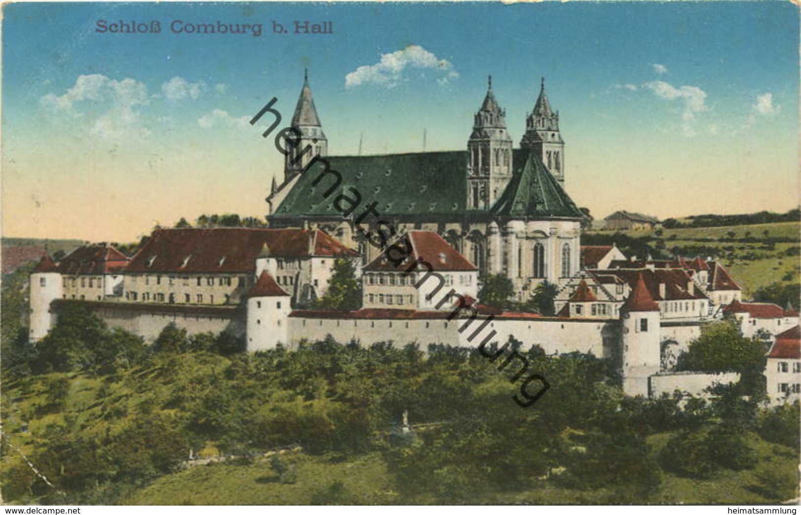 Schwäbisch Hall - Schloss Comburg - Verlag Gebr. Metz Tübingen - Gel. 1915 - Schwaebisch Hall