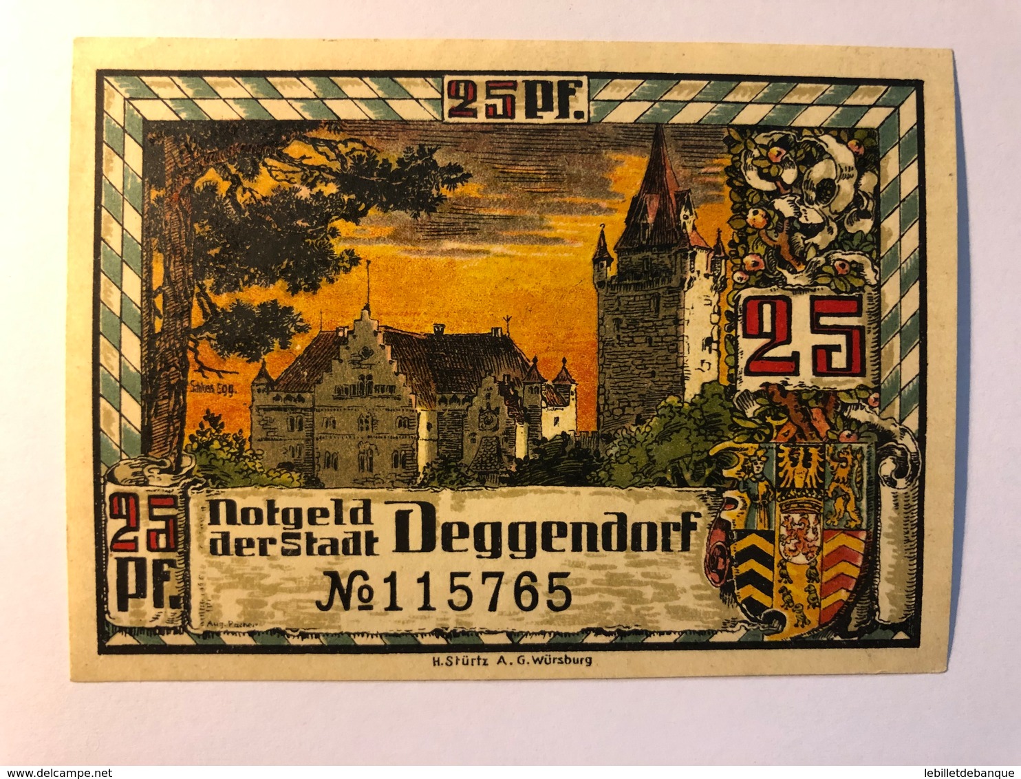 Allemagne Notgeld Deggendorf 25 Pfennig - Collections