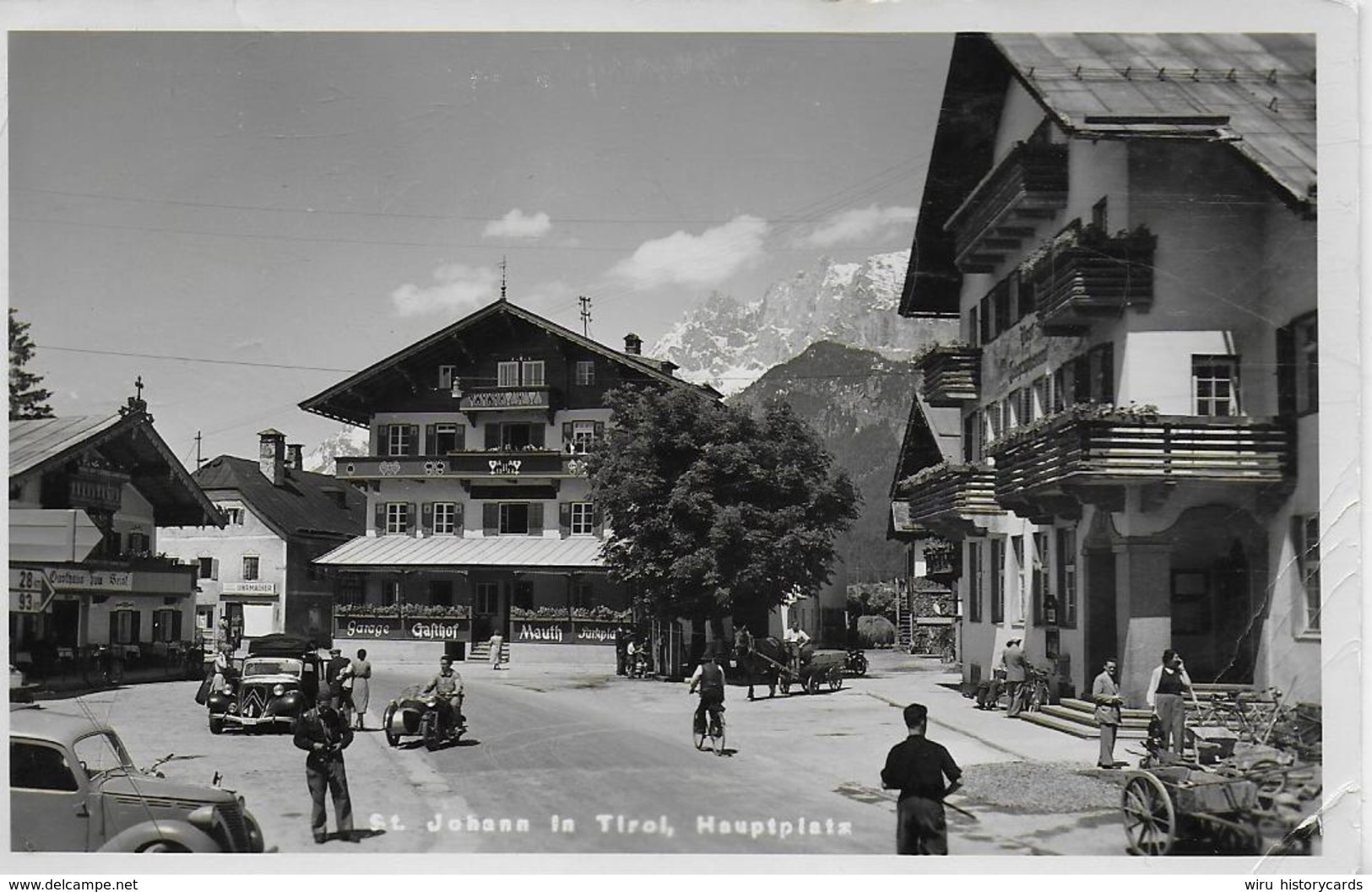 AK 0093  St. Johann In Tirol - Hauptplatz ( Gasthof Mauth , Oldtimer ) / Verlag Hahn Um 1956 - St. Johann In Tirol