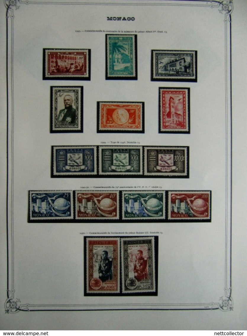 COLLECTION MONACO POSTE AERIENNE ANNEES 1940 / 1974 NEUFS * / ** TTB / SUP. COTE TRES IMPORTANTE - Poste Aérienne