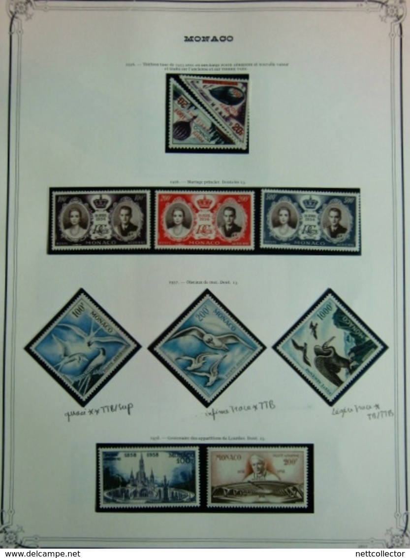 COLLECTION MONACO POSTE AERIENNE ANNEES 1940 / 1974 NEUFS * / ** TTB / SUP. COTE TRES IMPORTANTE