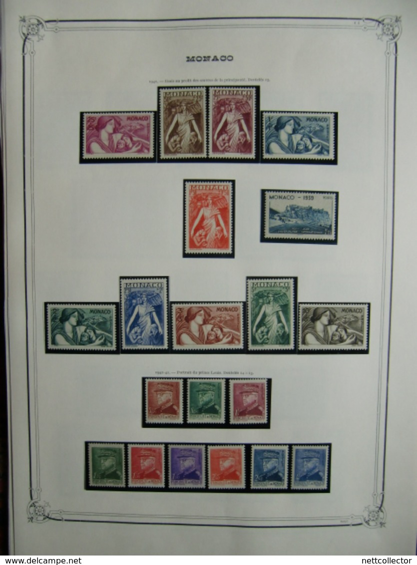 COLLECTION MONACO ANNEES 1940 / 1959 NEUFS* / ** TB / SUP. COTE IMPORTANTE - Verzamelingen & Reeksen