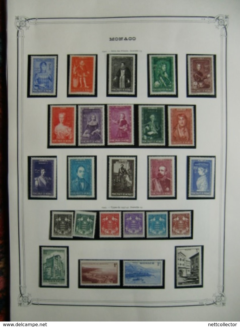 COLLECTION MONACO ANNEES 1940 / 1959 NEUFS* / ** TB / SUP. COTE IMPORTANTE - Collections, Lots & Séries