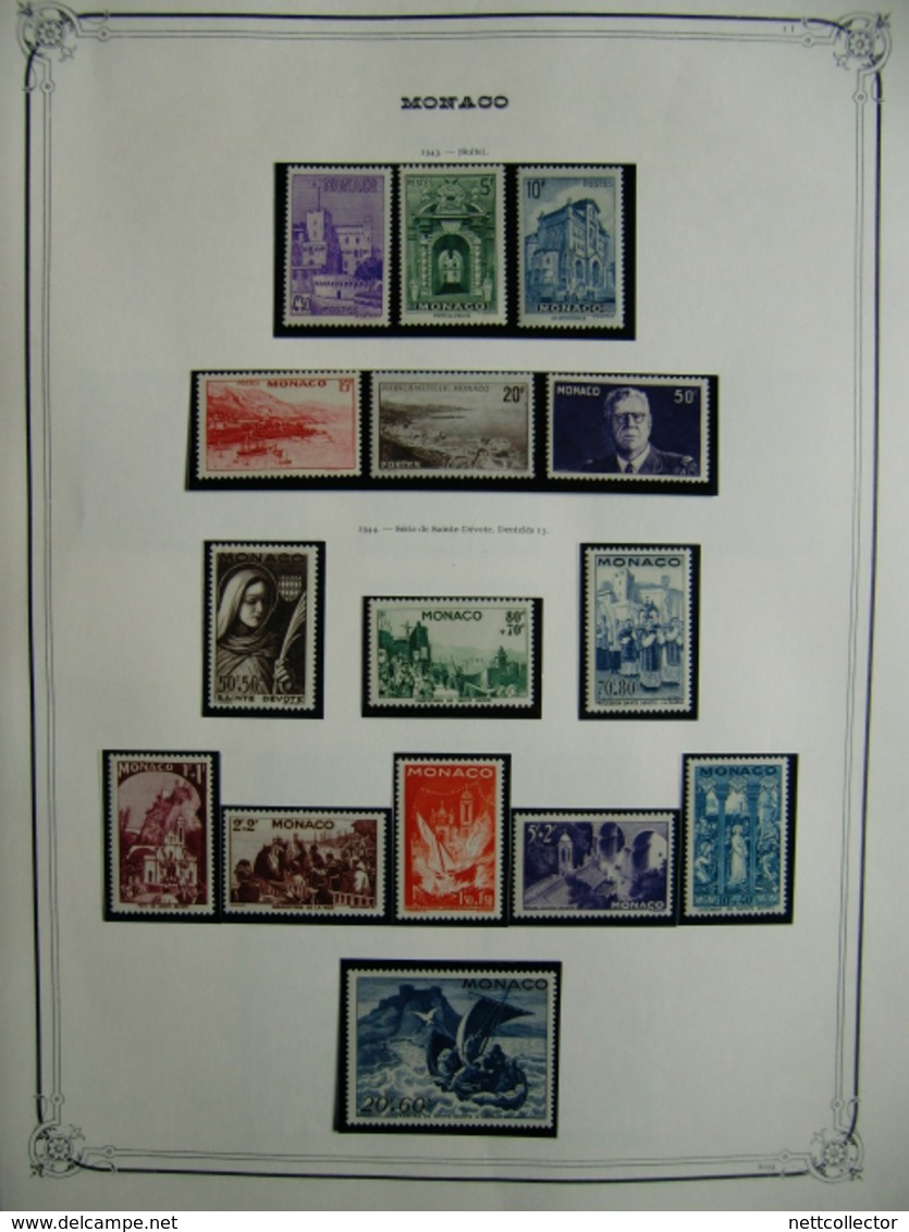 COLLECTION MONACO ANNEES 1940 / 1959 NEUFS* / ** TB / SUP. COTE IMPORTANTE - Collections, Lots & Séries