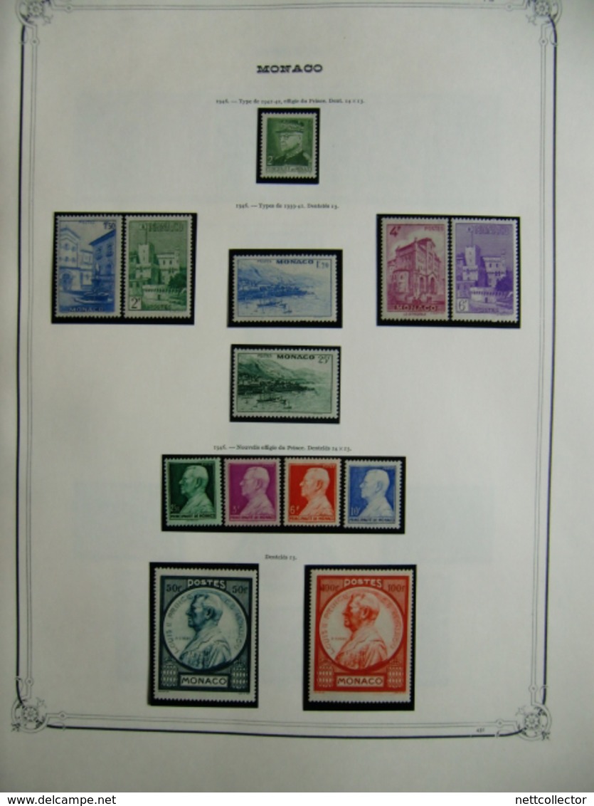 COLLECTION MONACO ANNEES 1940 / 1959 NEUFS* / ** TB / SUP. COTE IMPORTANTE - Verzamelingen & Reeksen