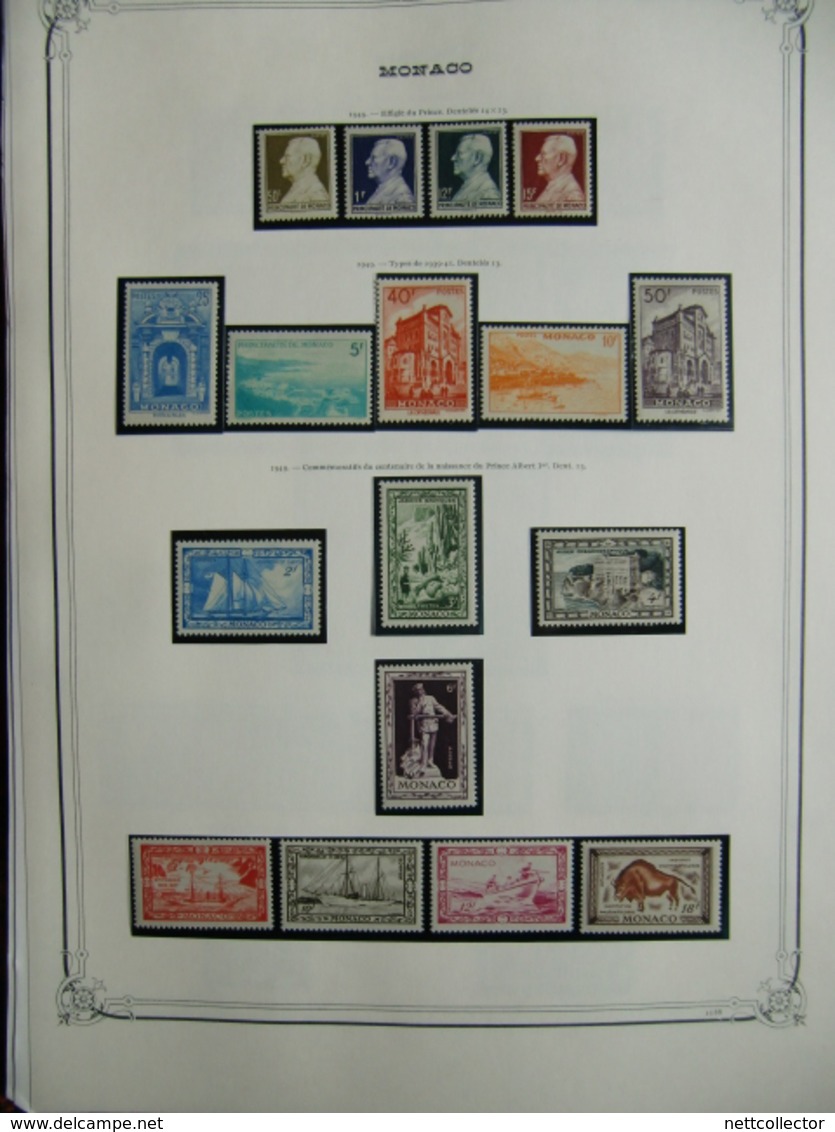 COLLECTION MONACO ANNEES 1940 / 1959 NEUFS* / ** TB / SUP. COTE IMPORTANTE