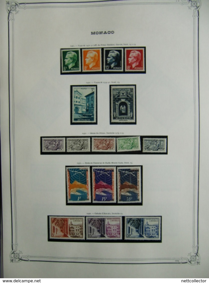 COLLECTION MONACO ANNEES 1940 / 1959 NEUFS* / ** TB / SUP. COTE IMPORTANTE