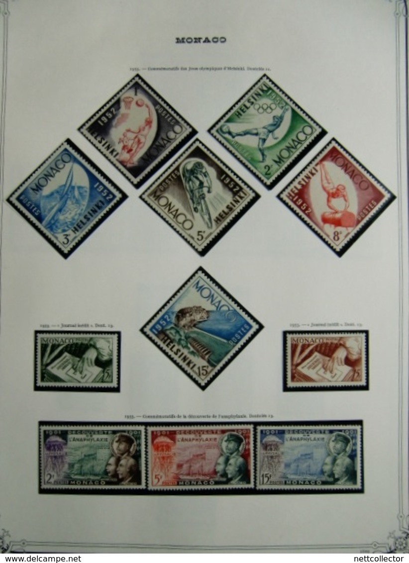 COLLECTION MONACO ANNEES 1940 / 1959 NEUFS* / ** TB / SUP. COTE IMPORTANTE