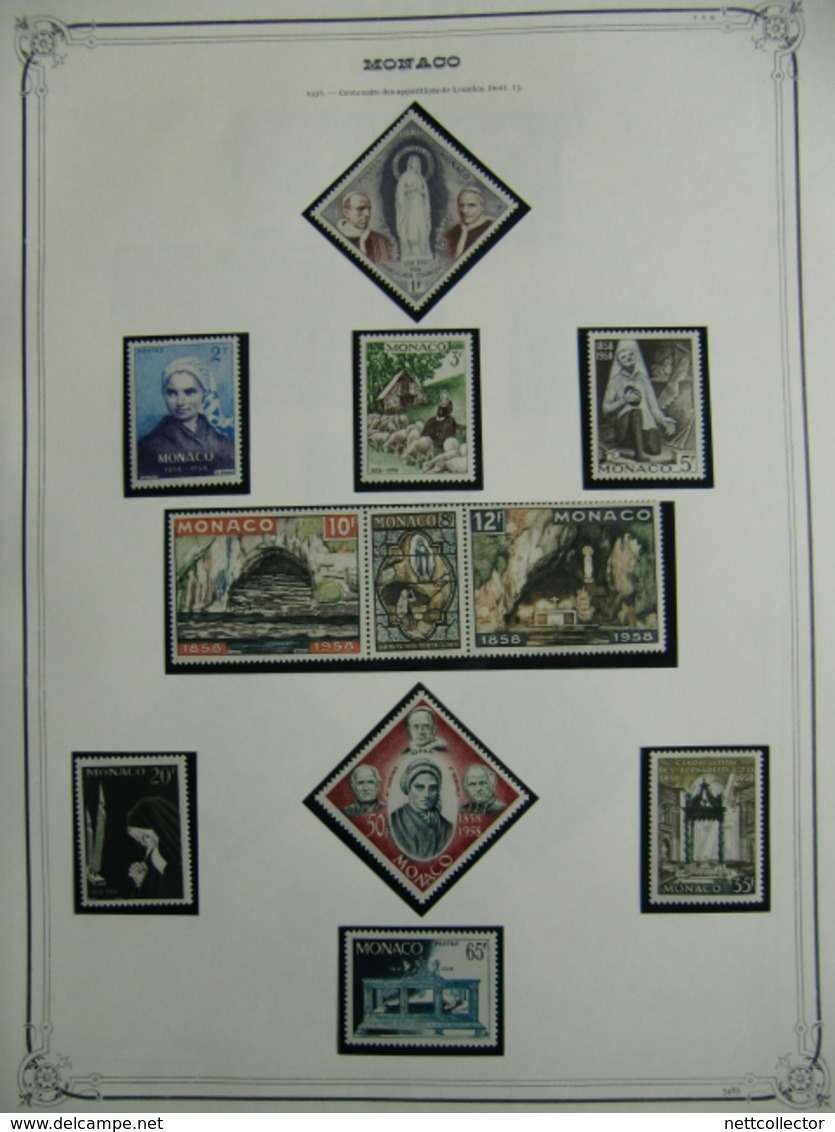 COLLECTION MONACO ANNEES 1940 / 1959 NEUFS* / ** TB / SUP. COTE IMPORTANTE