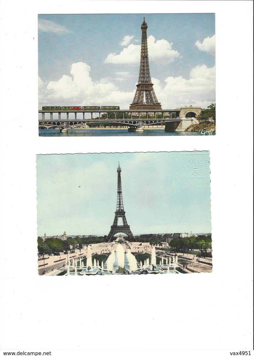 LOT DE CARTES POSTALES  LA TOUR EIFFEL  PARIS      ****    A  SAISIR    ***** - 100 - 499 Cartes