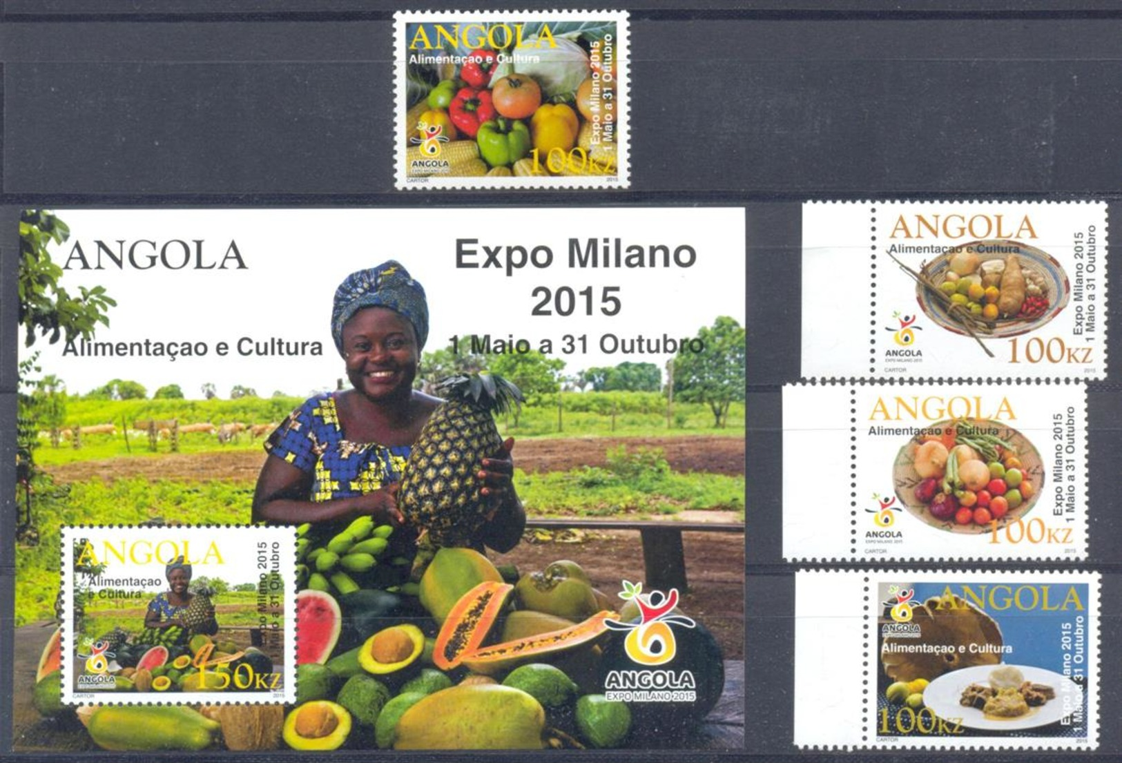 Angola 2015 EXPO In Milan. Fruit, 4 M. Block - Angola