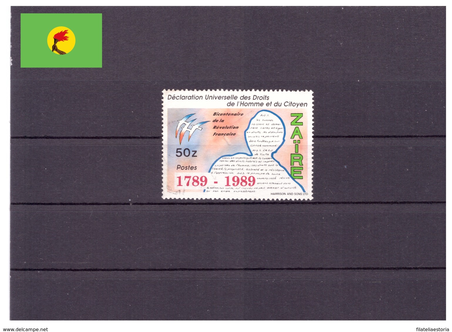 Zaire 1990 - Oblitéré - Révolution Française - Michel Nr. 954 (kin117) - Used Stamps