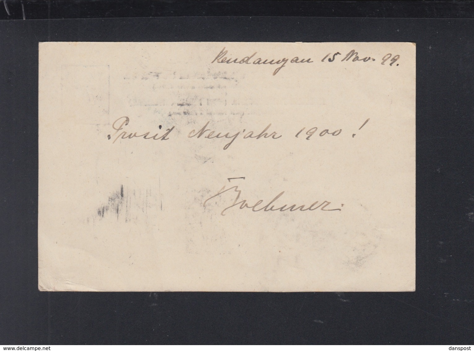 Netherlands India Stationery 1899 Kendangan To Germany - Netherlands Indies