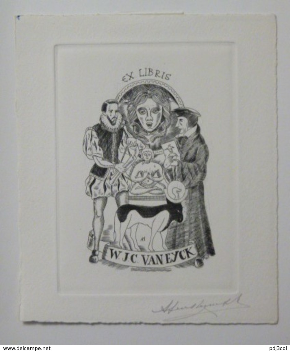 Ex-libris Illustré Belgique XXème - W.J.C. VAN EYCK - Ex-libris