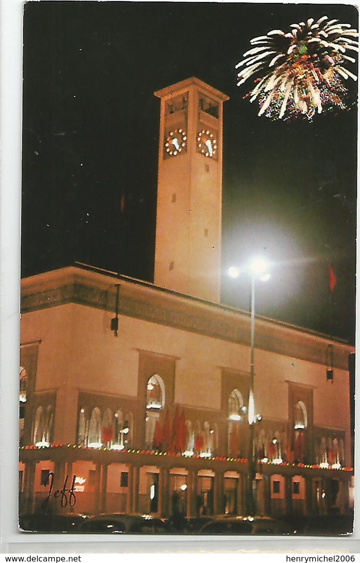 Maroc Casablanca  La Préfecture De Nuit  Feu D'artifice - Casablanca