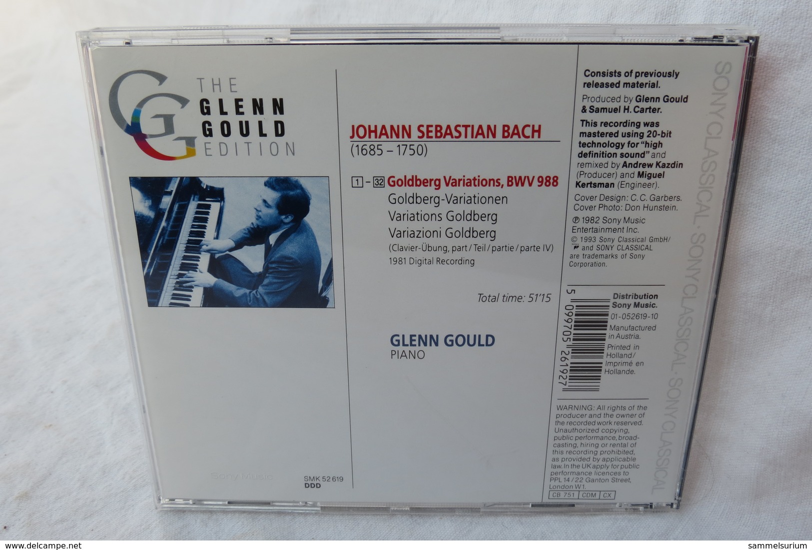 CD "The Glenn Gould Edition" J.S.Bach, Goldberg Variations BWV 988, Version 1981 - Classical