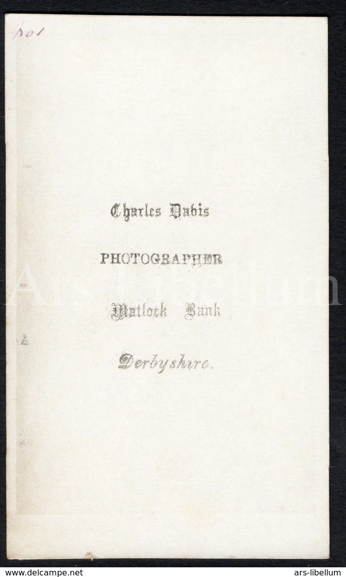Photo-carte De Visite / CDV / Homme / Man / Photographer Charles Dabis / Derbyshire / England / W. J. Blois / 2 Scans - Anciennes (Av. 1900)
