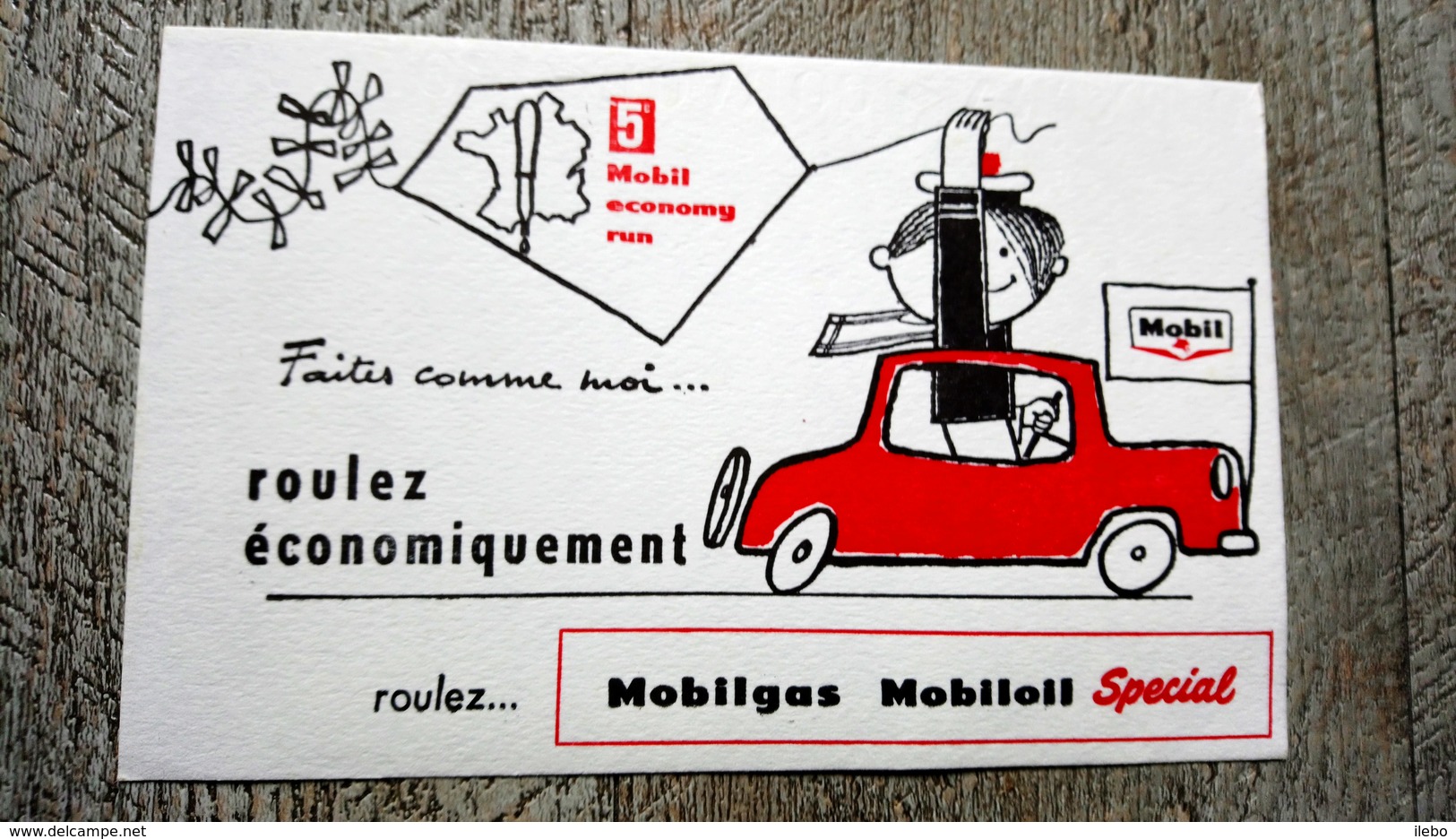 Buvard Mobil Mobilgas Mobiloil Spécial Automobile Roulez économique - Transportmiddelen