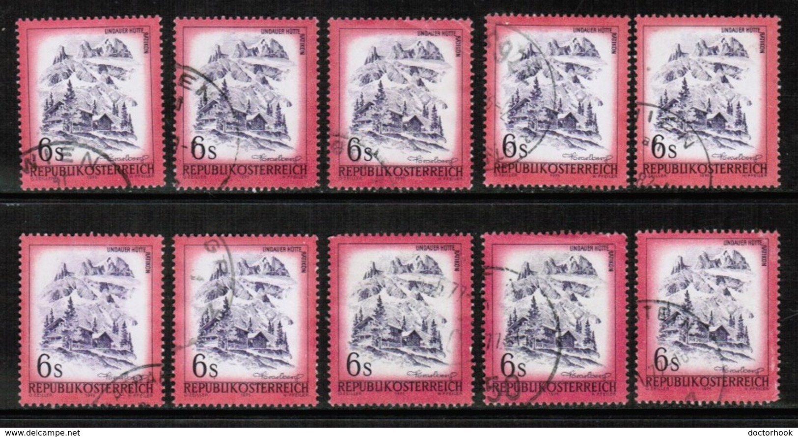 AUSTRIA  Scott # 967 USED WHOLESALE LOT OF 10 (WH-273) - Lots & Kiloware (mixtures) - Max. 999 Stamps