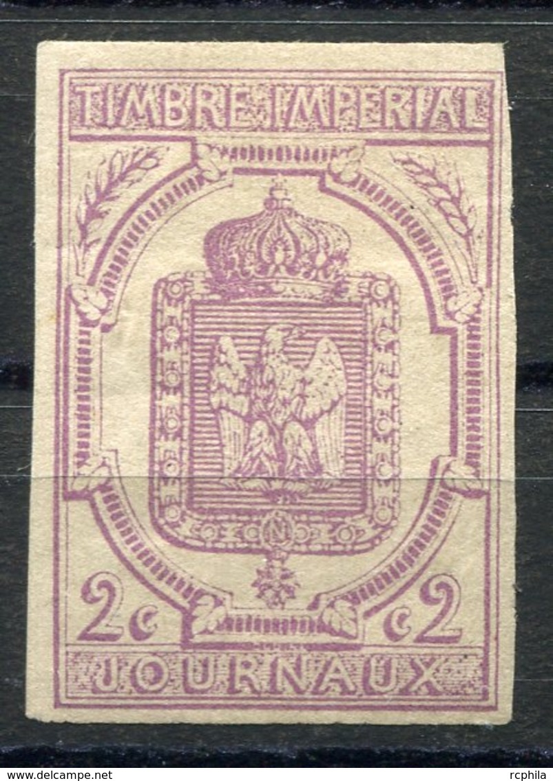 RC 10587 FRANCE JOURNAUX N° 1 - 2c LILAS NON DENTELÉ COTE 350€ NEUF * - Periódicos