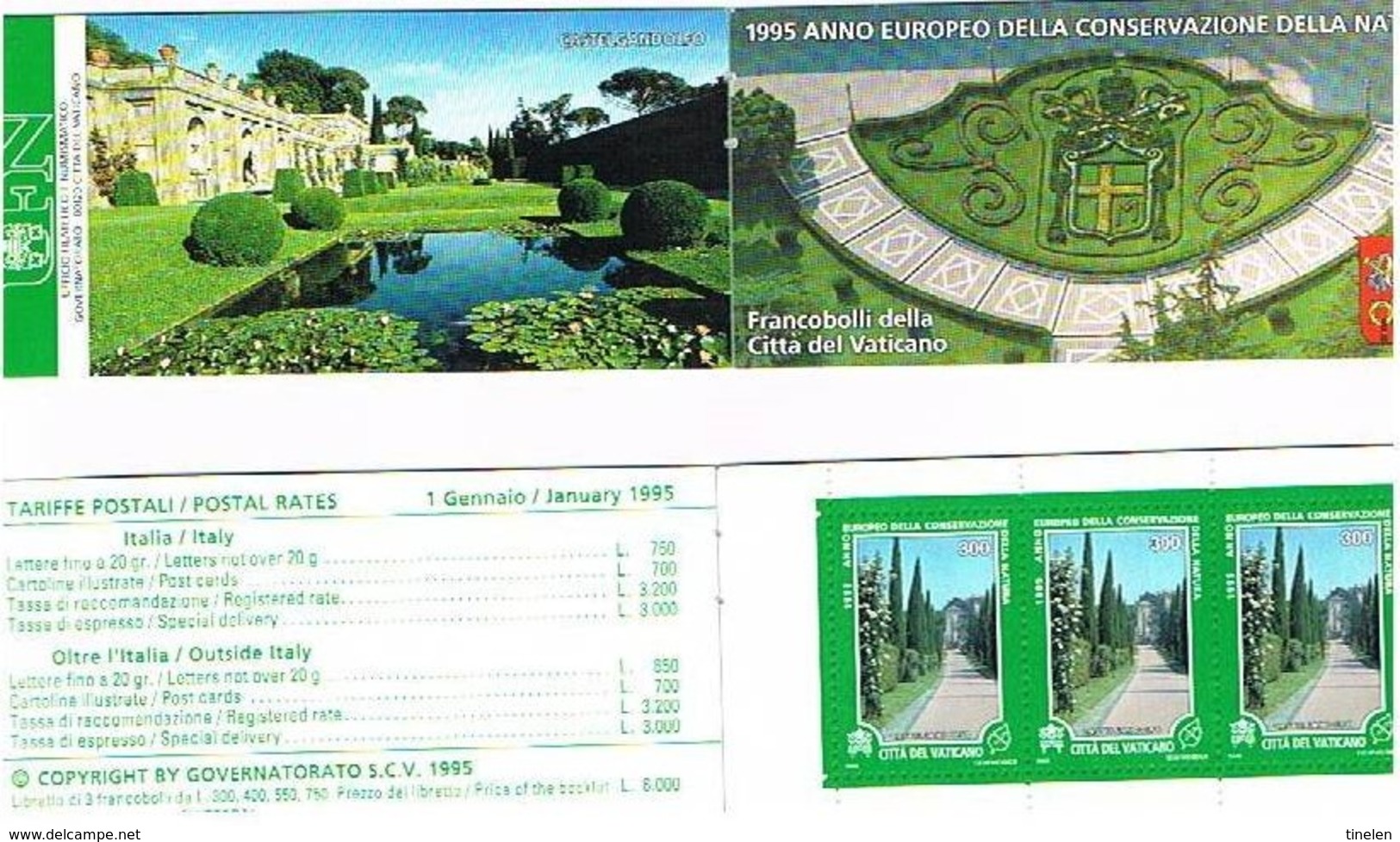 Vaticano 1995 - Libretto (L5) Anno Europeo Conservazione Natura Mnh** - Libretti